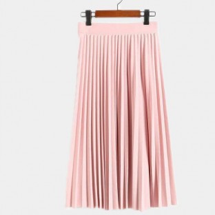  leated Midi Skirt