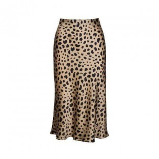   Silk Leopard Print Skirt